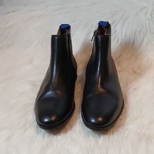 Mantova Gianno  Men's Black Leather Boots with Blue Accents Sz 39